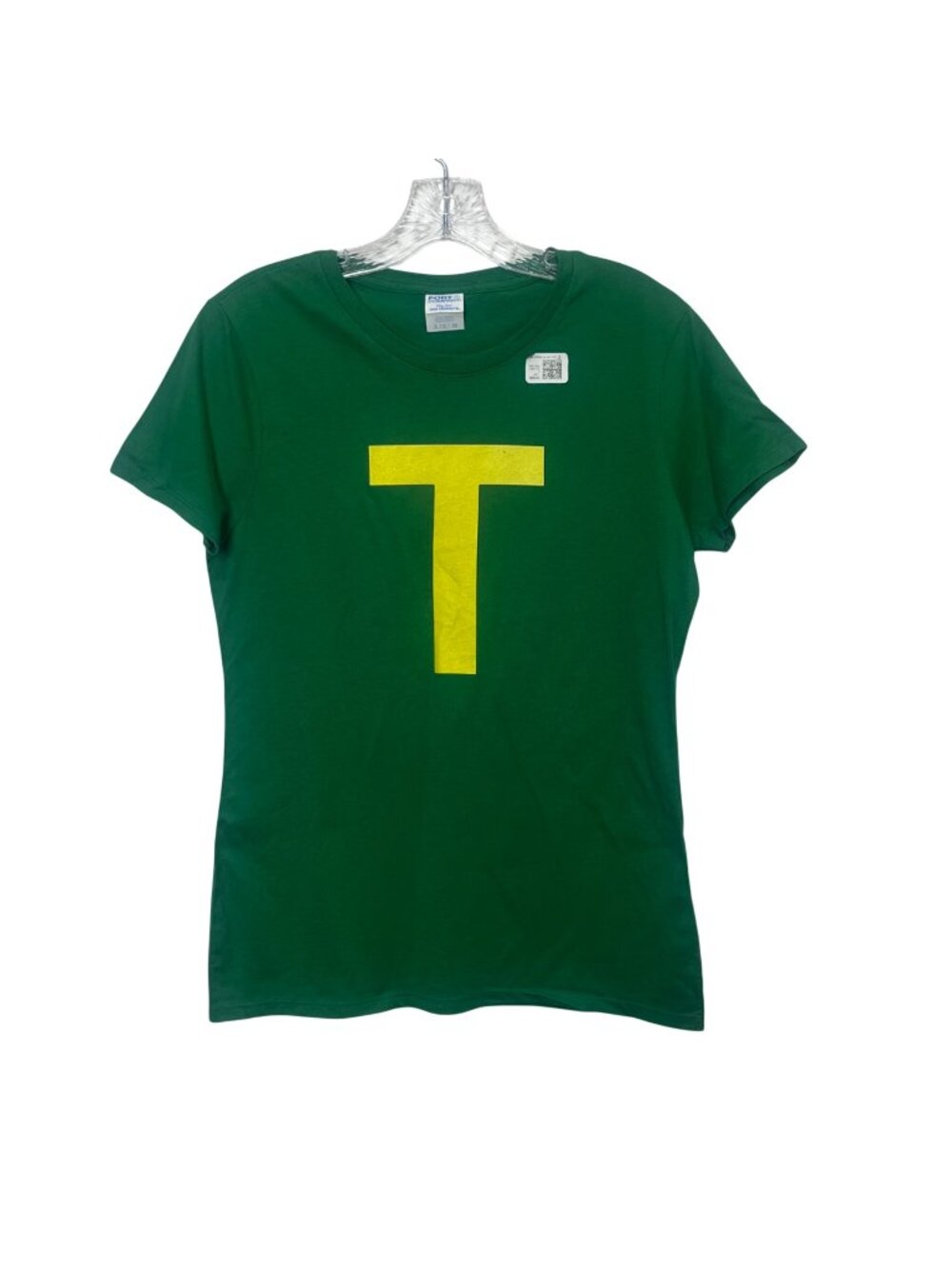 Port &‎ Company Graphic Tshirt Letter T Theodore Chipmunks Womens Small Green